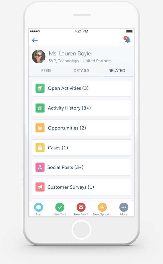 Organize contacts, schedule tasks, and manage deals more efficiently with Salesforce contact management software